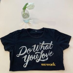 WeWork Do What You Love Black Slim Fit Vintage T-Shirt